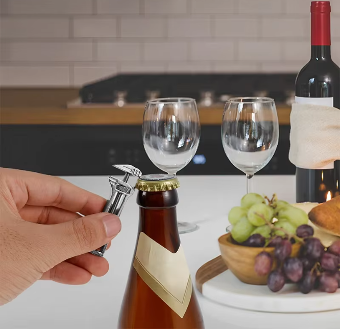 Opening a bottle